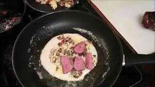 Low Carb Breakfast Quesadilla (steak, bacon, and eggs)