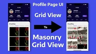 🔴 Flutter: Create Profile Page UI  With Masonry Gallery View