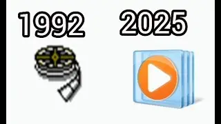 Ewolucja loga Windows Media Player 1992-2025