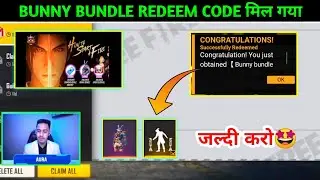 FREE FIRE BUNNY BUNDLE REDEEM CODE TODAY | 26 APRIL REDEEM CODE |TODAY REDEEM CODE | BUNNY BUNDLE