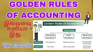 Class 11 and 12, B.Com.,BBA ., MBA Golden Rules of Accounting || Basic Concepts of Journal Posting