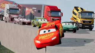 Lightning Mcqueen vs Dangerous Roads | BeamNG.drive