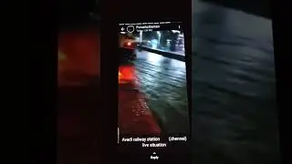 Avadi Railway Station during heavy rains | michaung cyclone