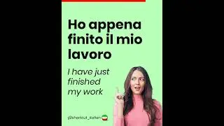 Ho appena finito il mio lavoro