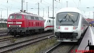 [HD] BR 218 schleppt einen ICE 2 in Stralsund ab , so sieht der DB Abschleppservice aus