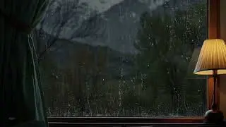 Rain & Thunder Mountain Cabin Window | Relaxing Sounds for Sleep, Insomnia, Study, PTSD