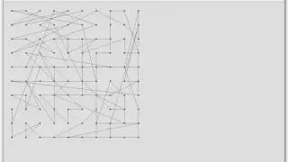 2-opt algorithm solving Travelling Salesman Problem (grid of 100 cities)