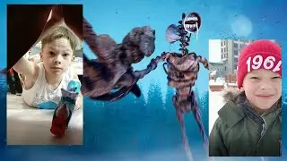 СашаЛена vs Siren Head, Cartoon Cat, Granny, SCP in real life / Compilation #shorts