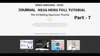 Journal Theme demo 7 Mega Menu Tutorial | OpenCart 3 | Part - 7