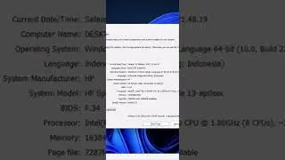 Cara Cek Spesifikasi Komputer Dengan Cepat di Windows #short #windows