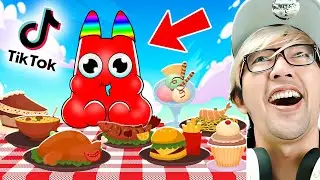 BANG CUPU NGILER SEE TIKTOK VIDEO!! MUKBANG BUT ROBLOX VERSION AND GARTEN OF BANBAN