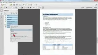 Adobe Acrobat X Tutorial: Setting up Bookmarks | K Alliance