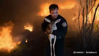 Олени попали в огненную ловушку