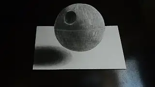 How to Draw 3D / Star Wars / Not complex Illusion Death Star