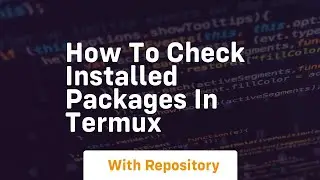 How to check installed packages in termux