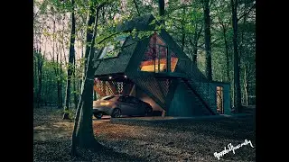 Render Arquitectónico - PostProducción Photoshop. CASA EN EL BOSQUE 2