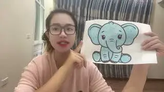 Color the elephant blue