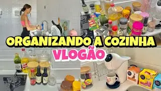 VLOGÃO: ORGANIZANDO A COZINHA|colocando tudo no lugar| tirando das caixas📦🏠💖✨
