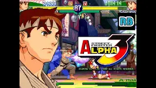 1998 [60fps] Street Fighter Alpha 3 Ryu Expert ALL