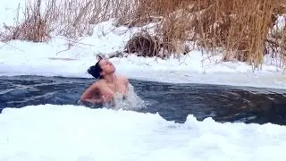 Winter swimming. January 19, 2016.