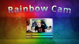 Free Twitch Overlay Template - Stream Rainbow Cam - PSD - Free Download