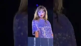 Taylor Swift blows a kiss on stage #midnightrain #erastour
