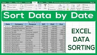 How to Sort Data by Date? Excel Data Sorting in Chronological order