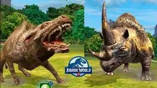 Энтелодон и Бронтоласмус носорог гибрид Jurassic World Alive