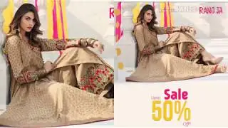 Rang Ja Unstiched  Sale UpTo 50% Off Color Full Dress