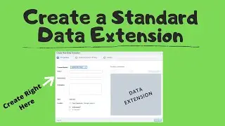 Create A Standard Data Extension