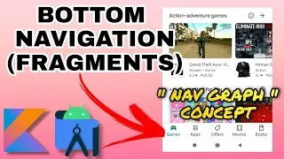 BottomNavigationView with Navigation Component Nav Graph  - Android Studio Tutorial