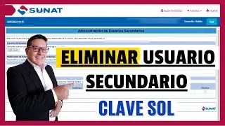 🔵Como eliminar un usuario secundario - Clave sol sunat 2023 Actualizado