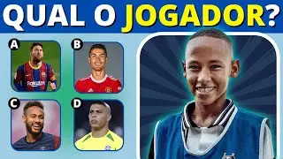 QUAL O JOGADOR? ADIVINHE O JOGADOR DE FUTEBOL PELA FOTO DE CRIANÇA | 