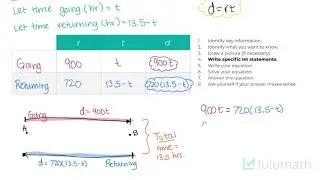 Linear Equations Word Problems - Distance, Rate, Time (3 Examples) | Linear Equations | Lulumath