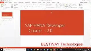 SAP Native HANA XS Developer 2.0 Online Training in Hyderabad, Bangalore, Pune, Mumbai, India