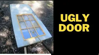 Black Door Repaired and Painted Red: Transforming an Ugly Door!
