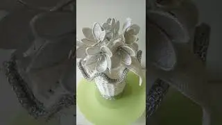 #diy-Ваза креативная из верёвки и серебряной тесьмы, пластмассовой ёмкости, проволоки/м-к в описании