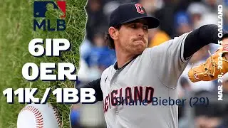 Shane Bieber March 28, 2024 | MLB highlights
