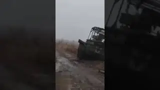 Колонна кацапской техники, уничтоженной под Авдеевкой)))