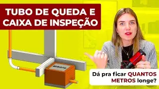 Qual a distância ideal da caixa de inspeção até o tubo de queda - NBR 8160