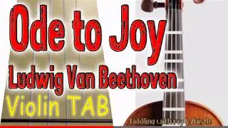 Ode to Joy - Ludwig Van Beethoven - Violin - Play Along Tab Tutorial
