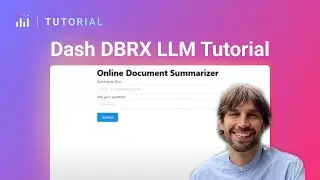 Data Apps in Python with Plotly Dash and DBRX LLM