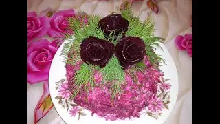 Салат из свеклы с маринованными огурцами