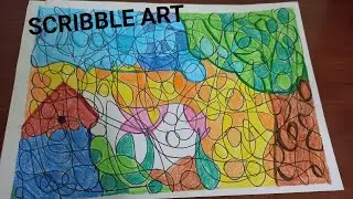 Scribble art for kids|Drawing|Colouring|Have fun with colours | Nisha Channel
