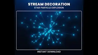 Animated Blue Stars Stream Overlay – Stunning Twitch & Streamlabs Overlay