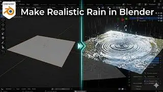How to Make Realistic Rain in Blender 🌧️ (No Add-ons) in BLENDER 4.4💦