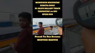 SPEED GUN : Perbandingan kecepatan kereta cepat di Ballast Track. #shorts #kangkanda