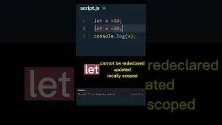 var vs let vs const |Javascript for Web Development | JK CoDEVERSE