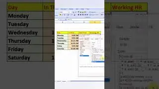 Calculate Working Hours in Excel #bengali #excel #education