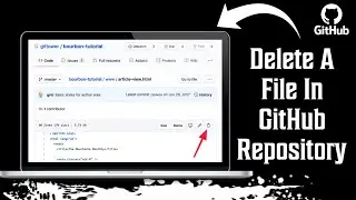 How To Delete A File In GitHub Repository